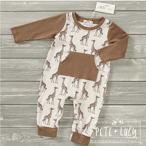 NWT Pete+Lucy Romper Tall as a Giraffe